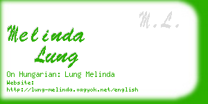 melinda lung business card